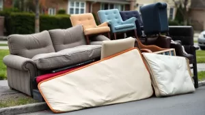 Bulk furniture garbage pickup service in Mississauga for old couches and chairs.