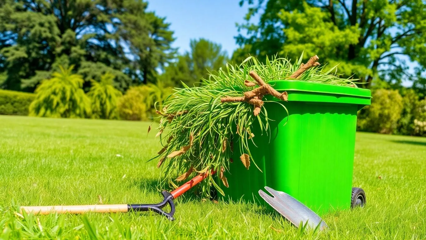 Green waste bin rental service for yard and garden debris