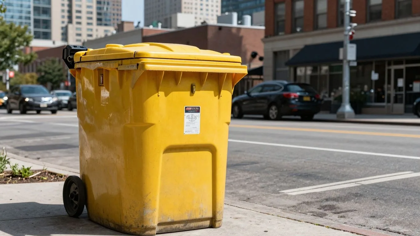 Toronto waste bin on a city street.